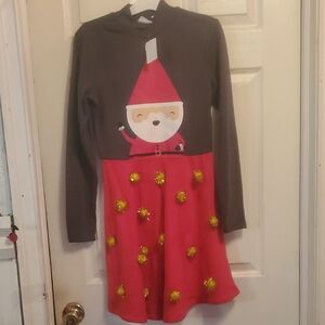 Mighty Fine Gray and Red Santa Dress